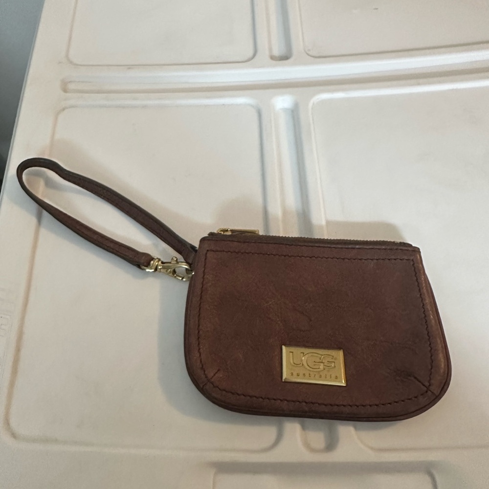UGG Chestnut Leather Wristlet